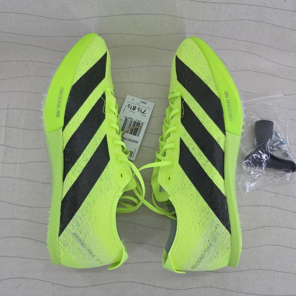 Adidas Mens Adizero Prime SP 3 Strung Lucid Lemon Track Cleats IH5800 Sz 7.5 NEW main image 7